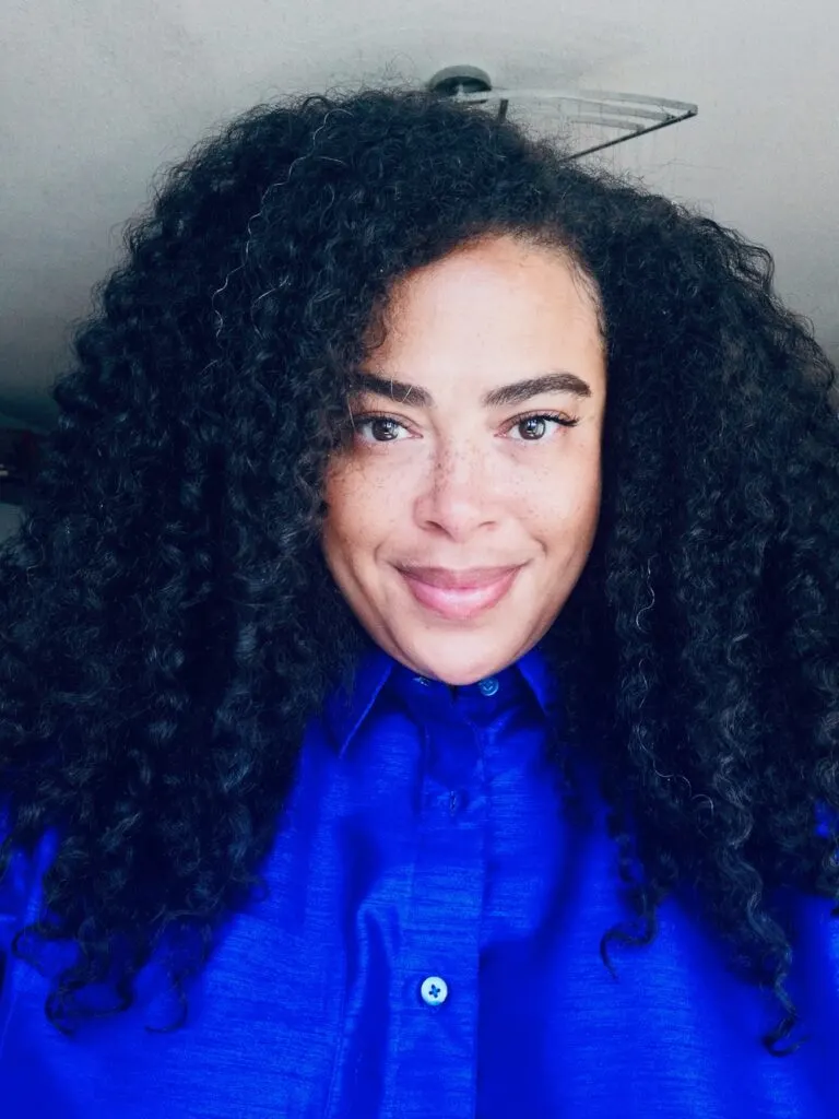 After rice water rinse curly