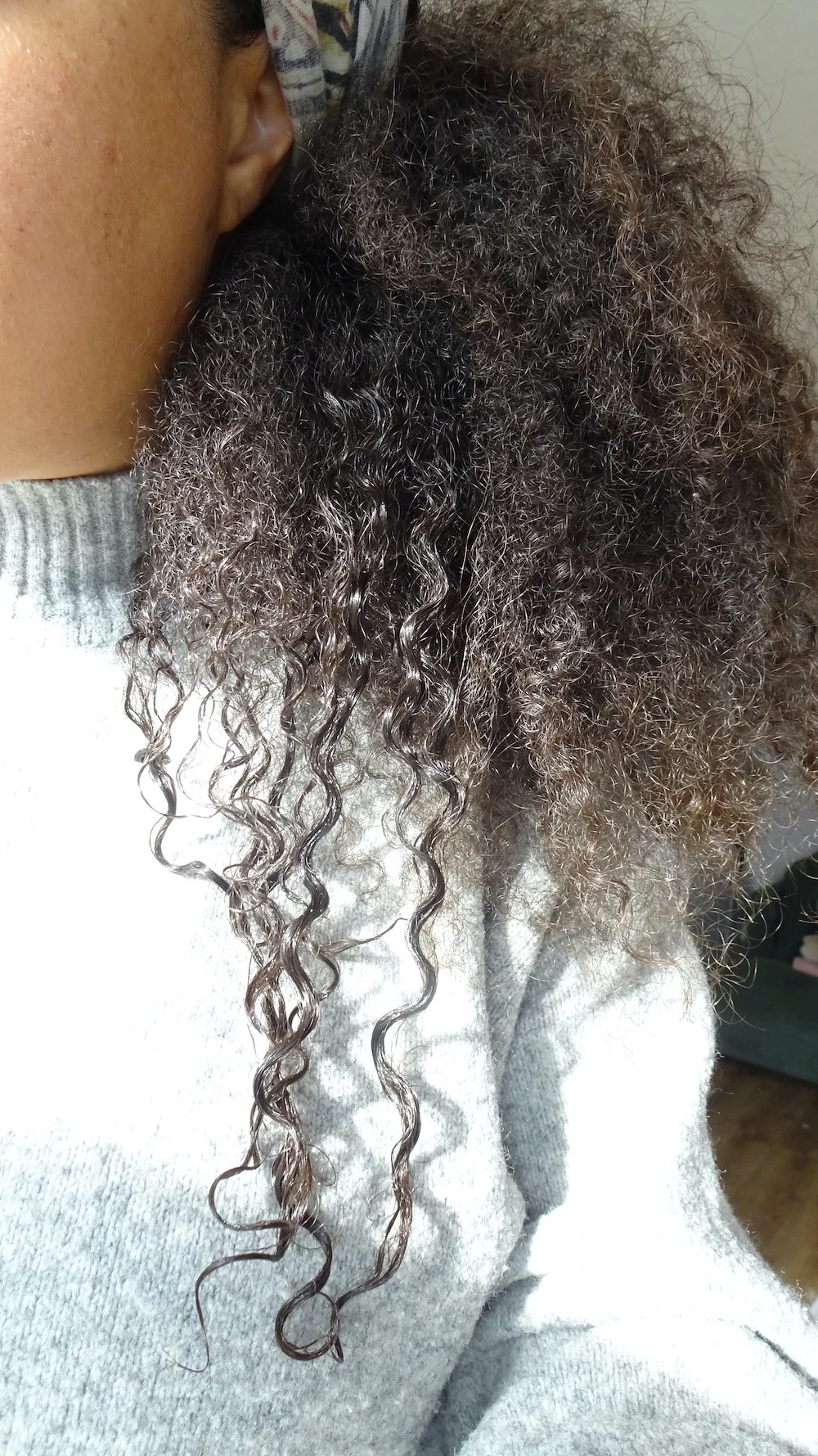 After flaxseed hair gel in hair