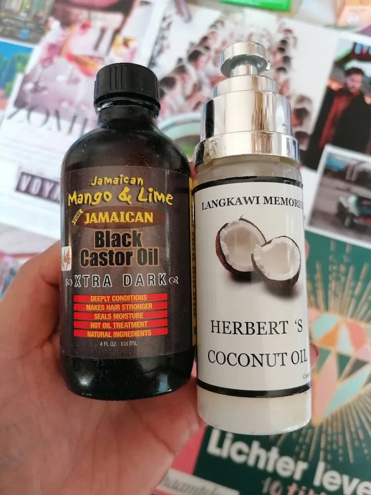 coconut oil and castor oil to make lashes grow
